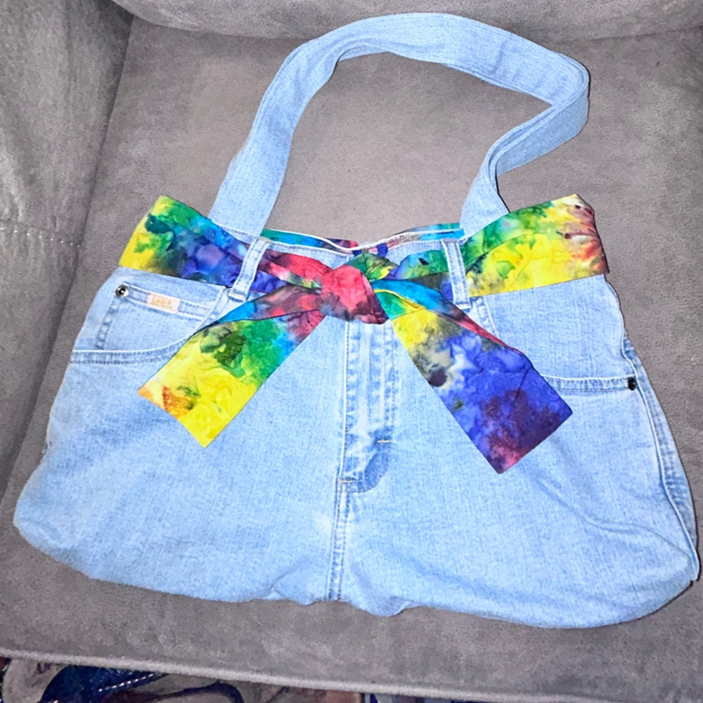 50%offw❤️ Handmade upcycled denim purse from Lee western boho  was $60